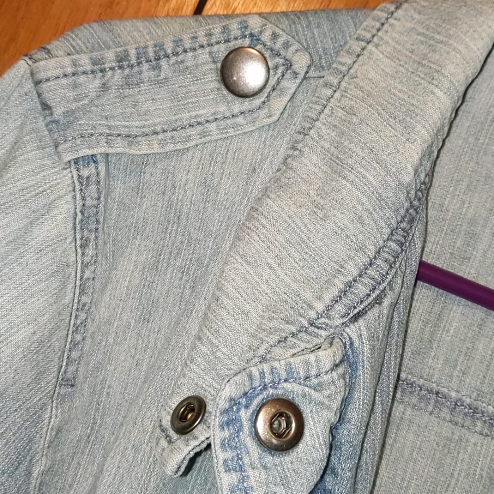 Denim Button-Up Jacket - image 7